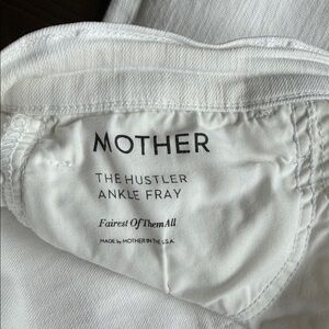 MOTHER hustler ankle Fray Jeans fairest of them all